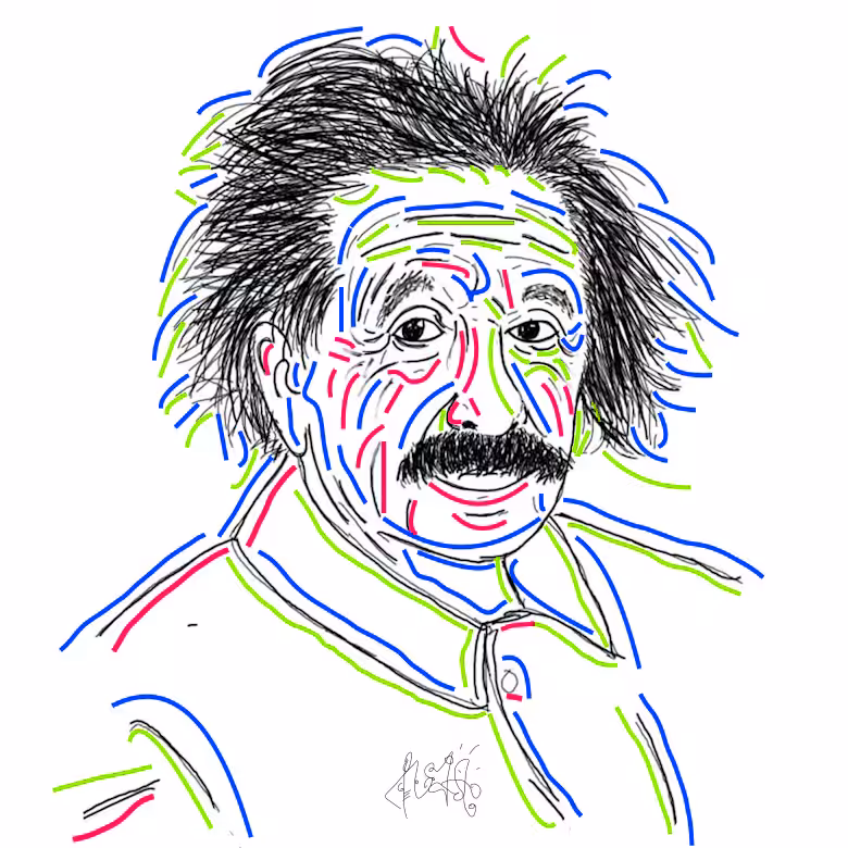 Scribble on Einstein's Face #2