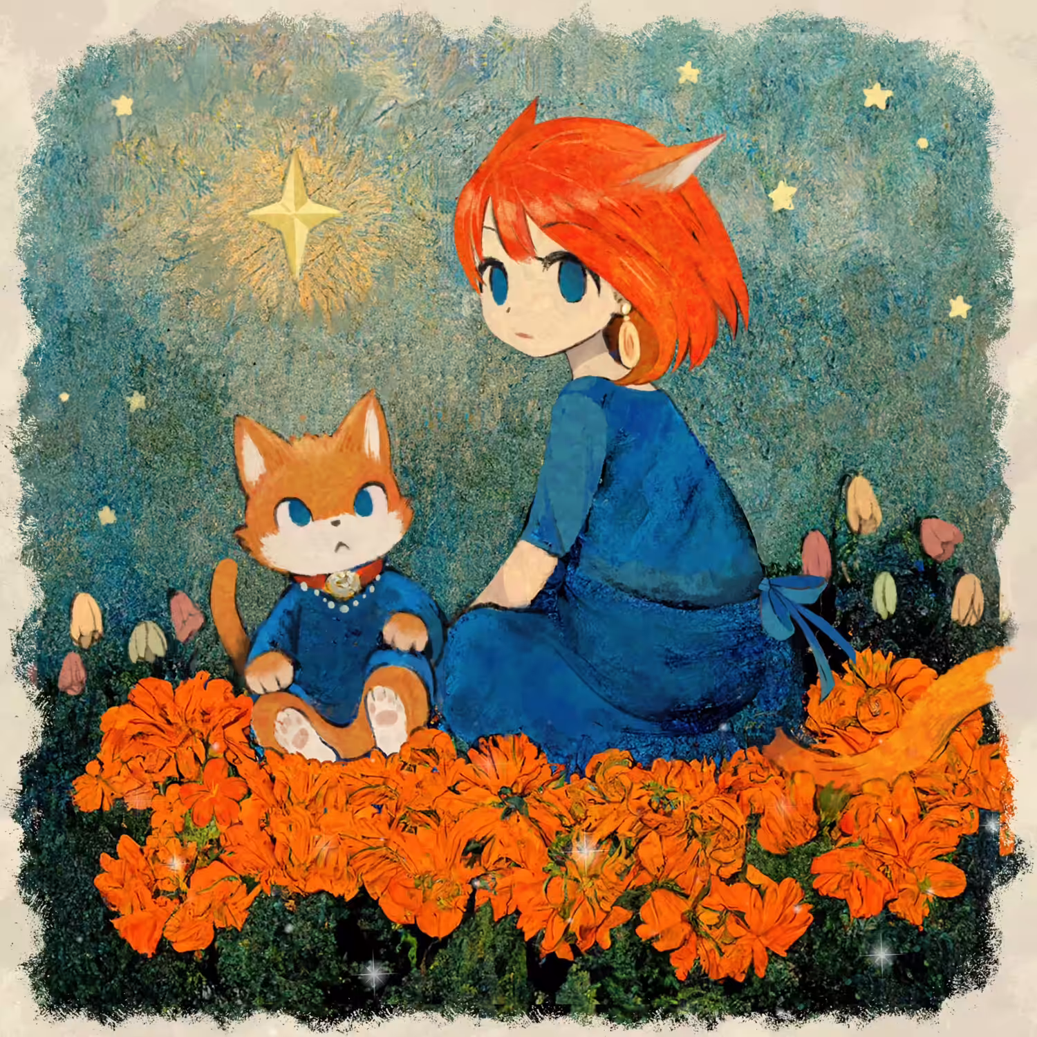 Star in the MiiMiiCAT's garden.