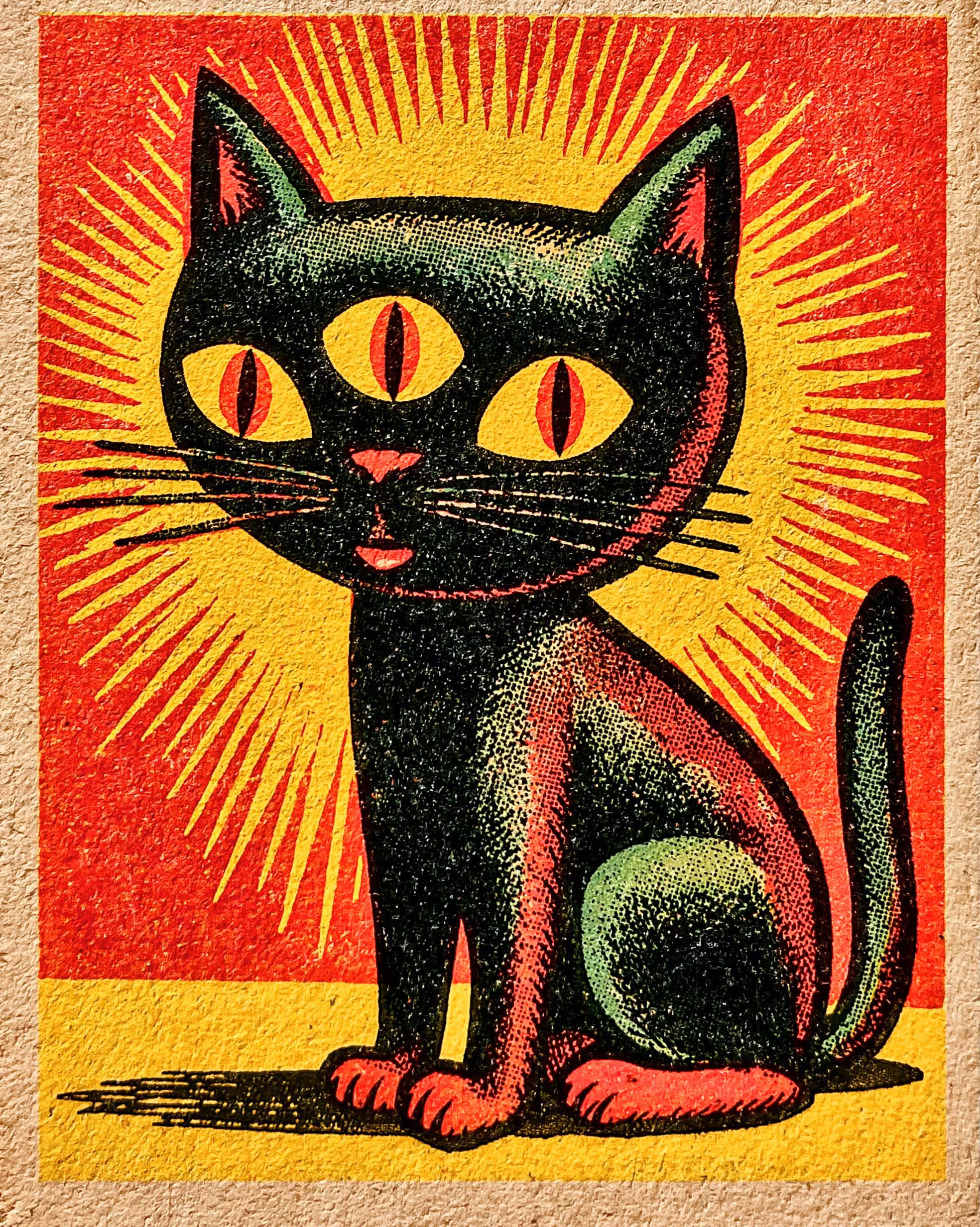 Lucky the Three-Eyed Black Cat
