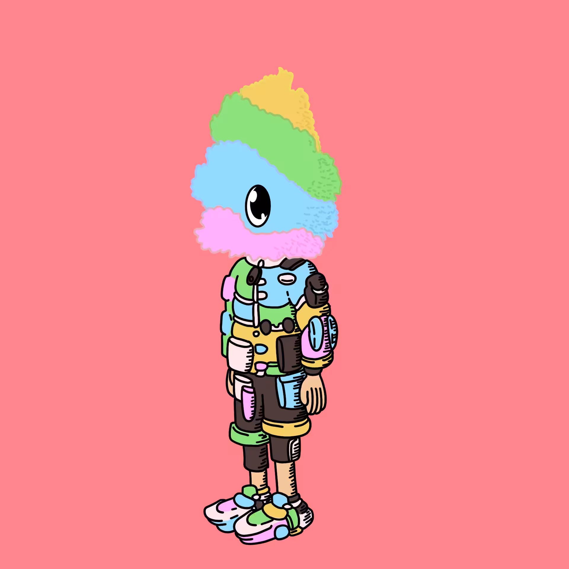 One eyed guys: Cotton candy seller OEG
