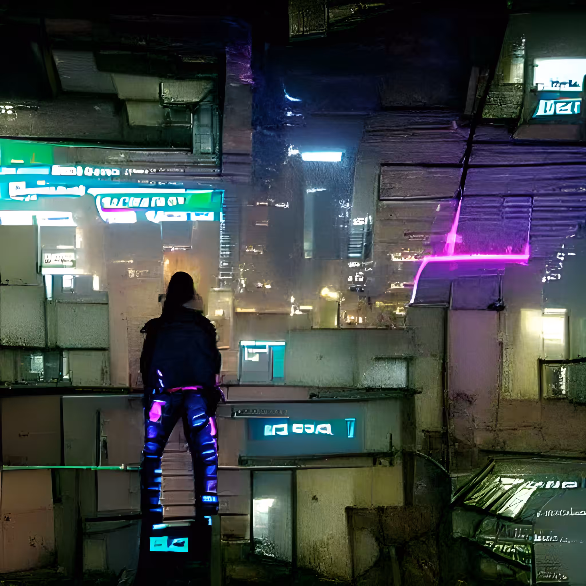 Cyberpunk Cityscape #10