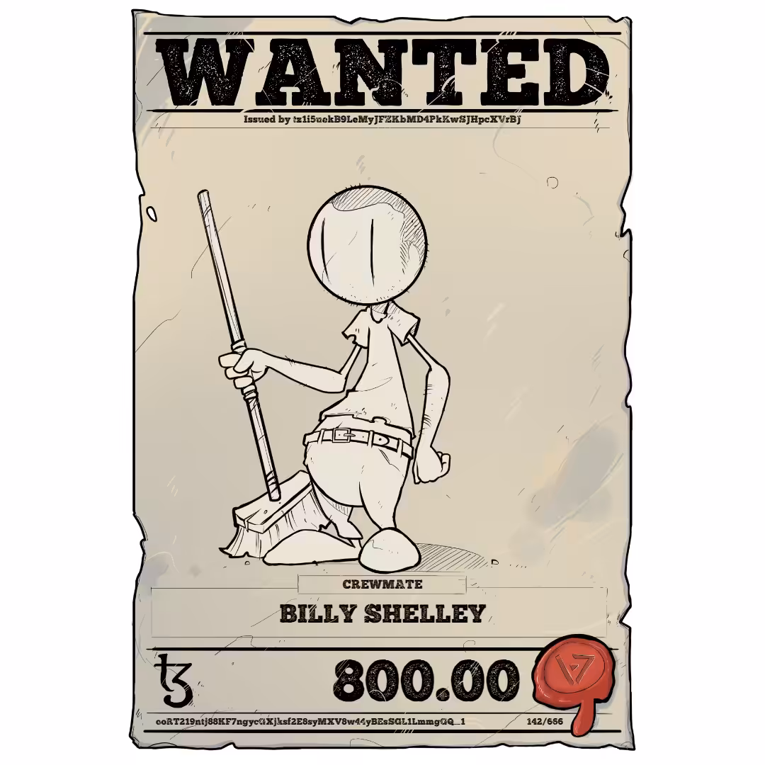 BILLY SHELLEY | TEZOS PIRATE 142/666