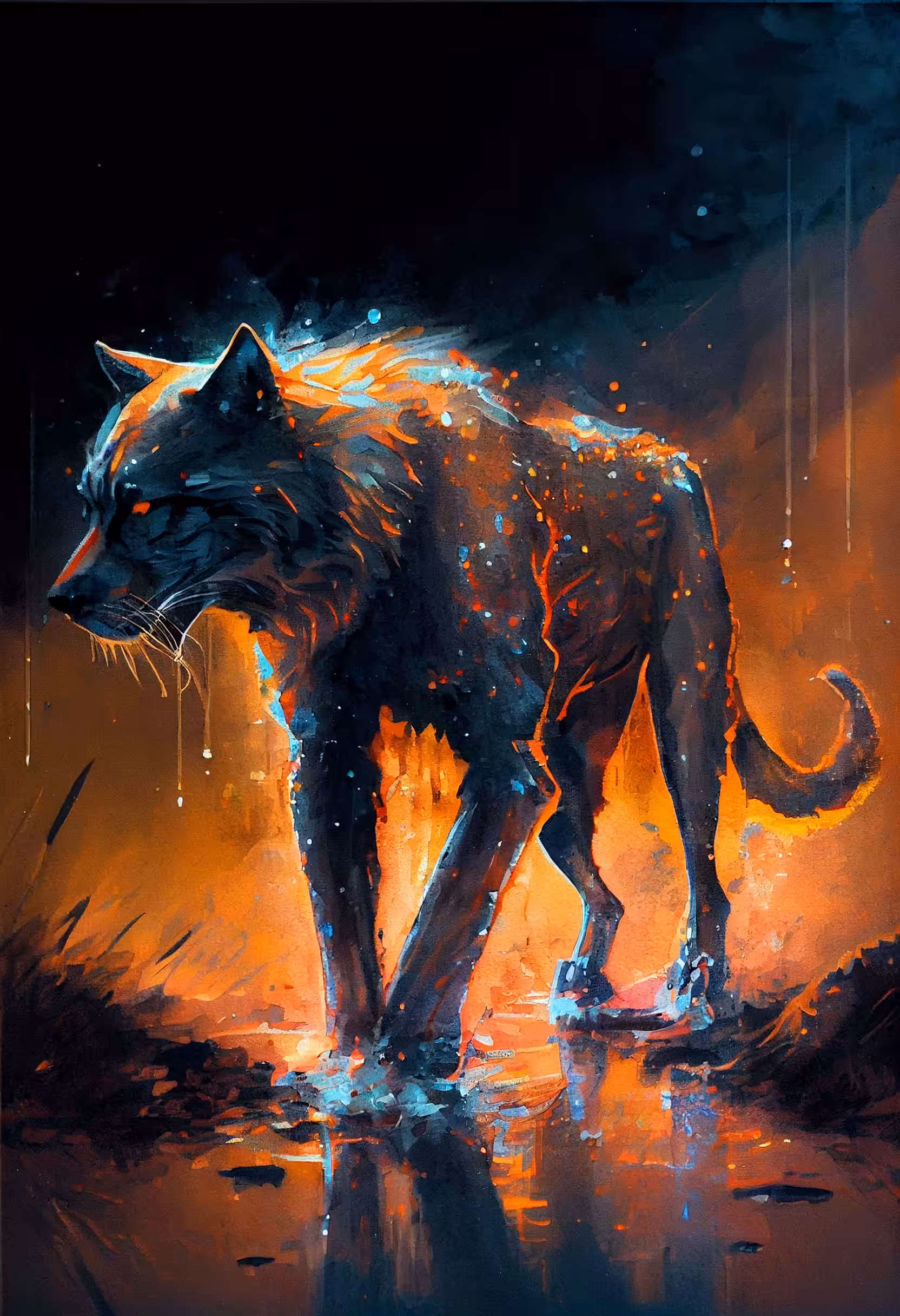 Psychedelic Art: The wolf