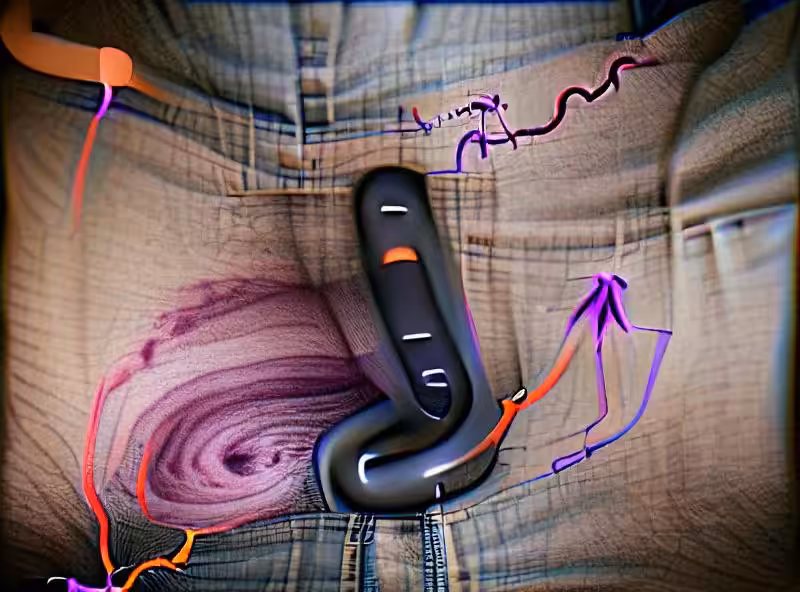 One time my vibrator got caught in my belt loop, and started riding up my ass since my pants were so tight.