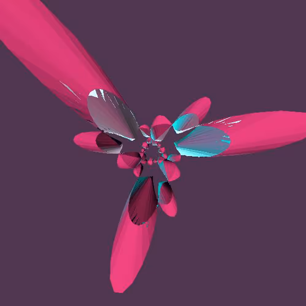 Lissajous Pink/Turquoise No.3
