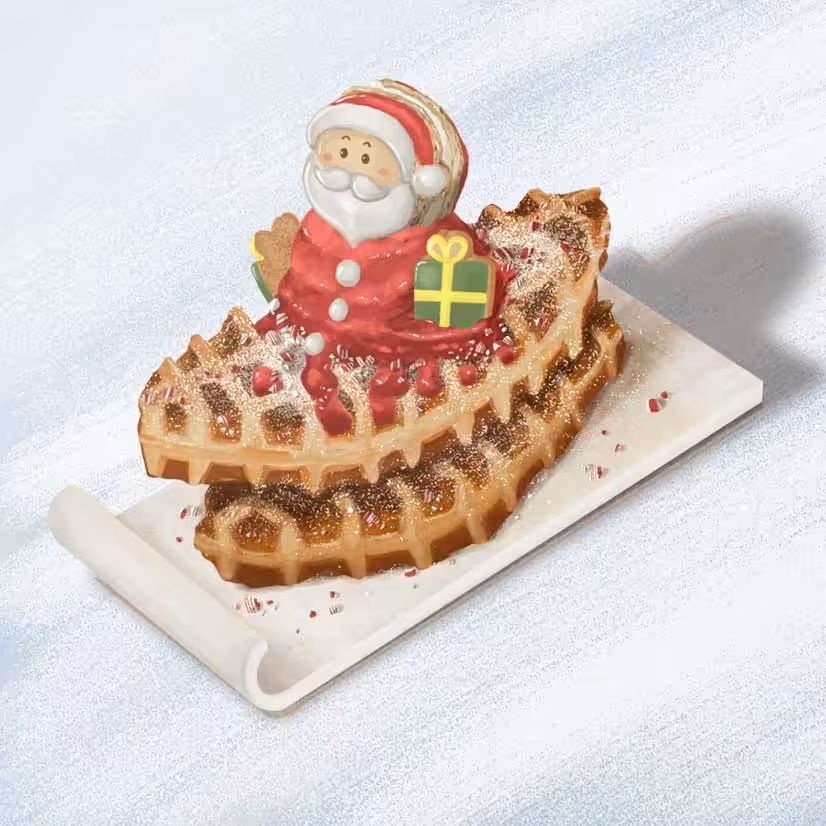 Santa Sleigh Croffle