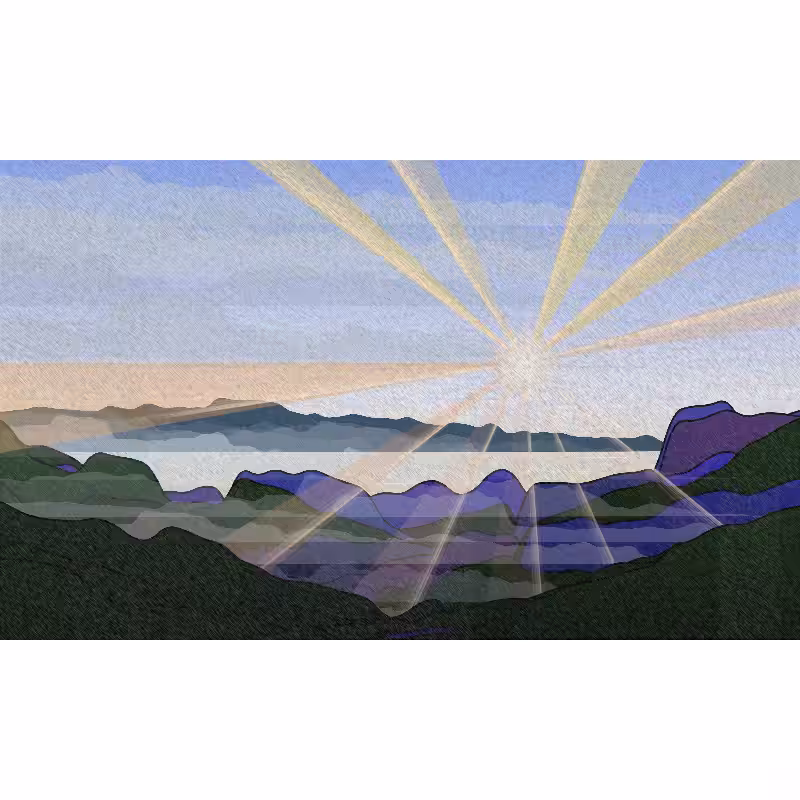 Sunrise over a Mountain Lake #53