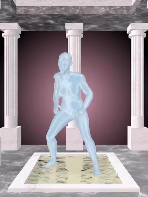 HeavenComputer: The Kicking Ethereal Blue Woman #1726