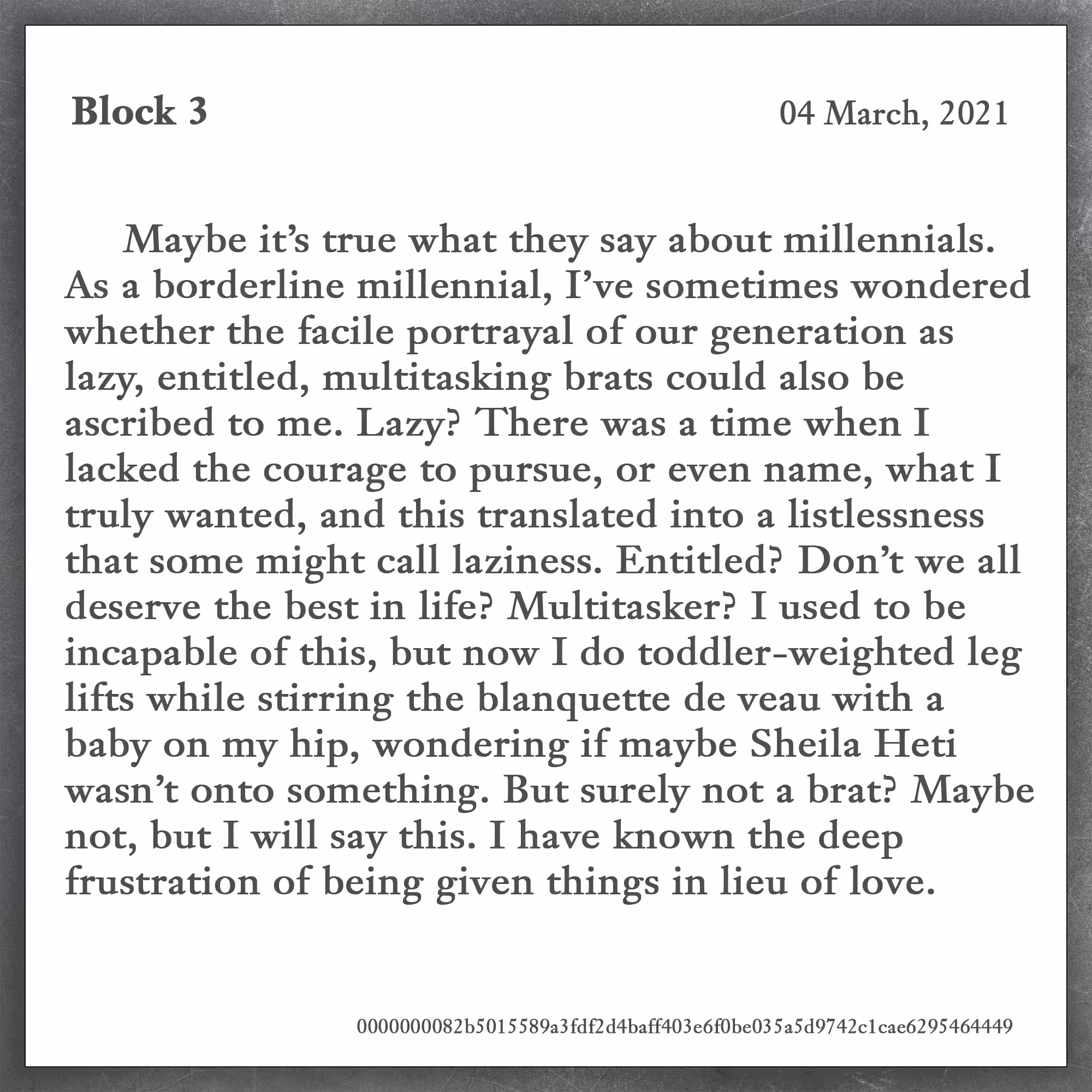 Few Understand [Block 3]
