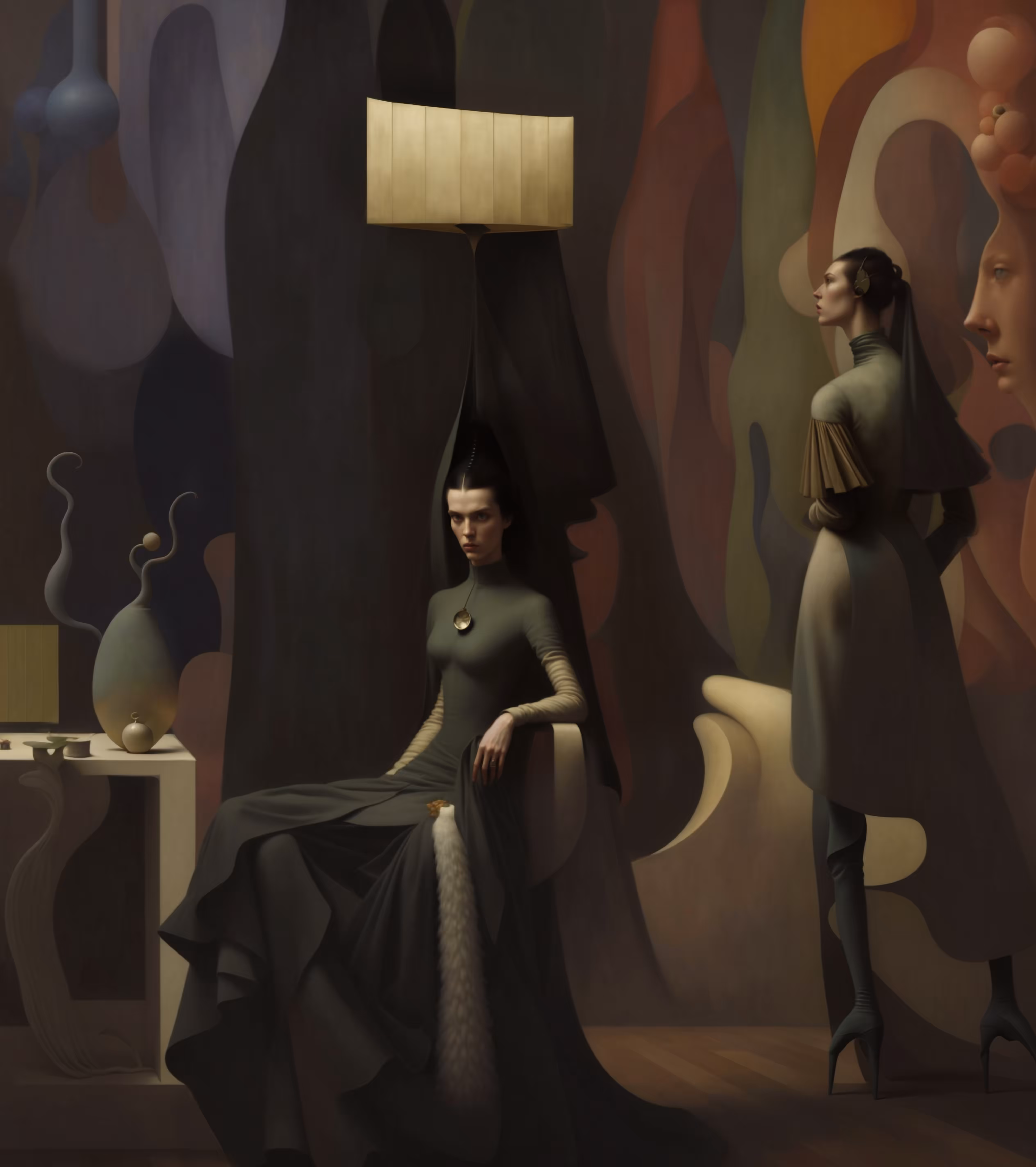 Room With Vase and Three Woman