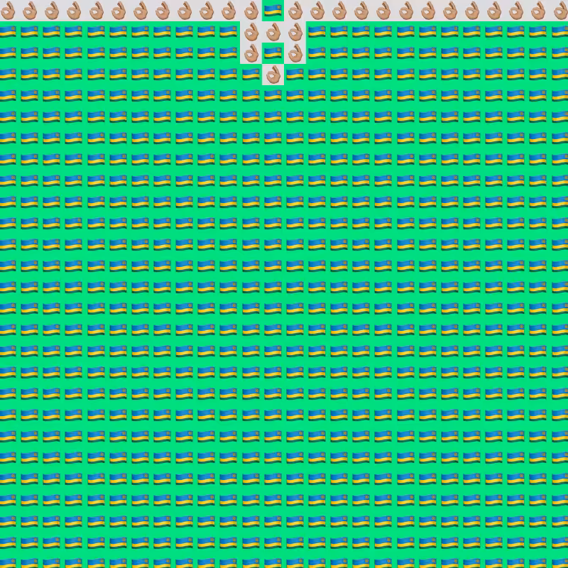 Elementary Cellular Emoji Automata #335