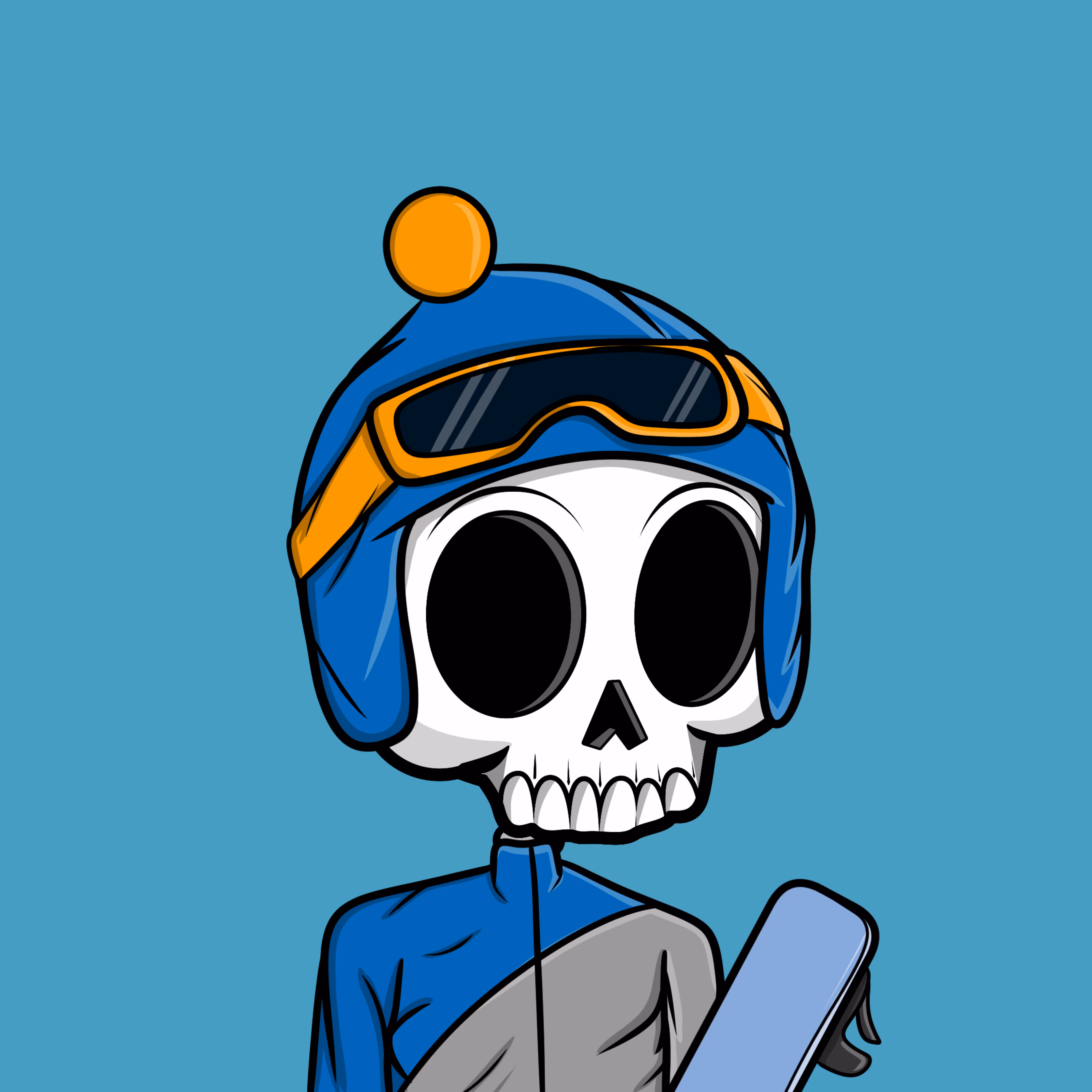Edgar The Skeleton - Snowboard #333
