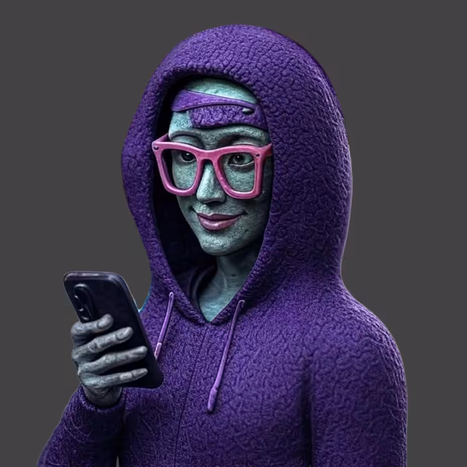 “JPGina SaveAs” girlfriend of: “Right Click and Save As Guy” by XCOPY - Sculpture version by Daiana Lazzarin