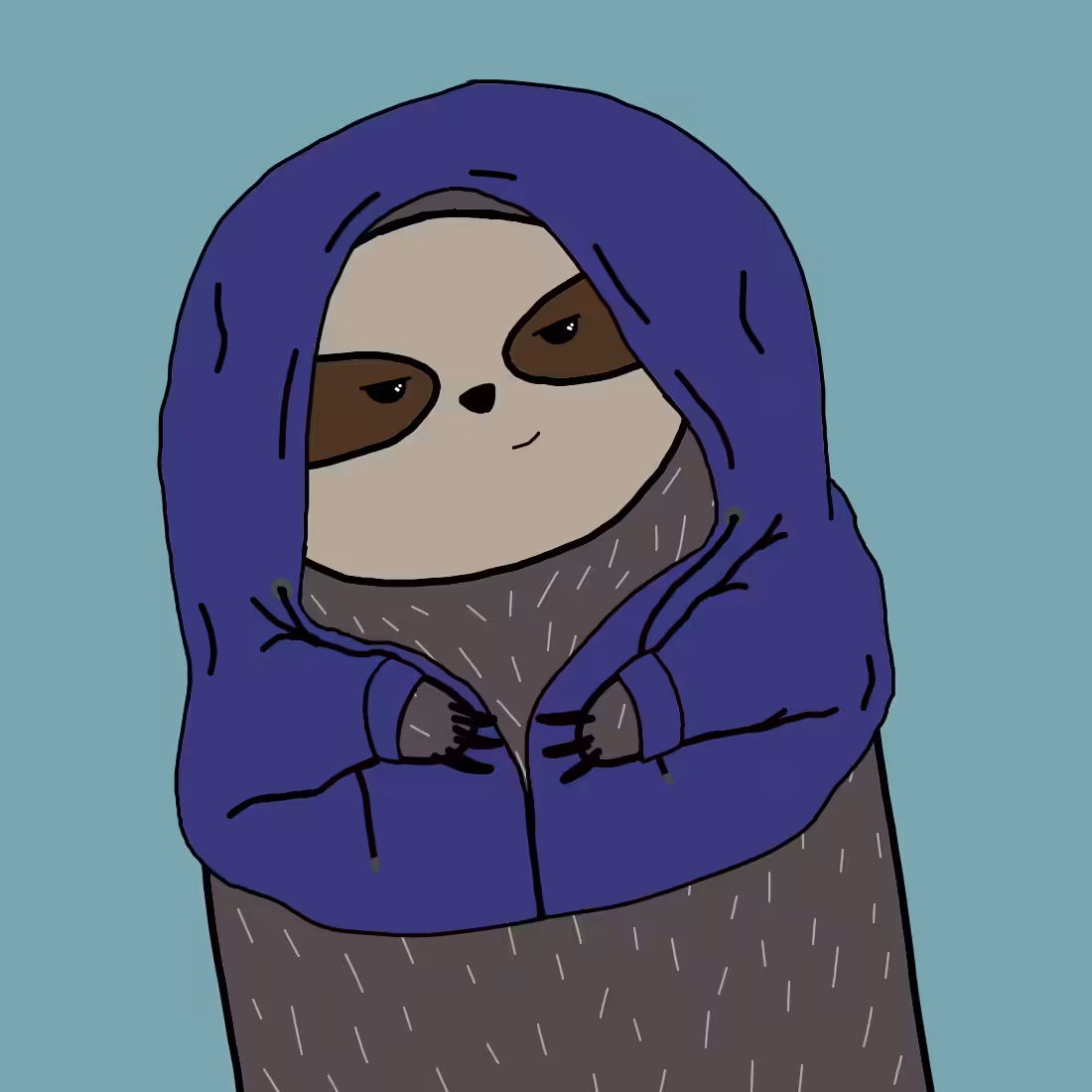 Finger Sloths: Hoodie Sloth