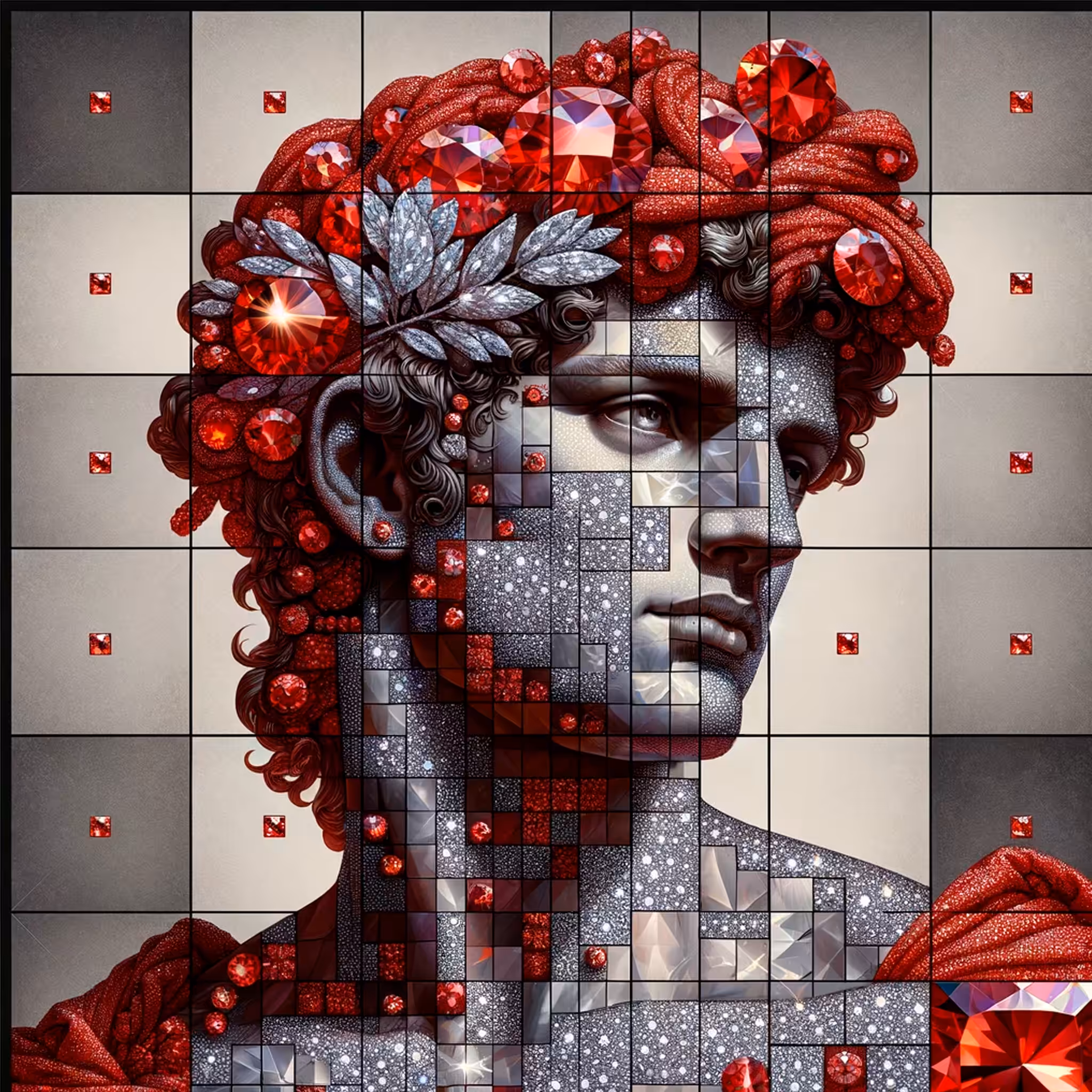 Precious Pixels 2 - Elegance in Diamond and Cinnabar