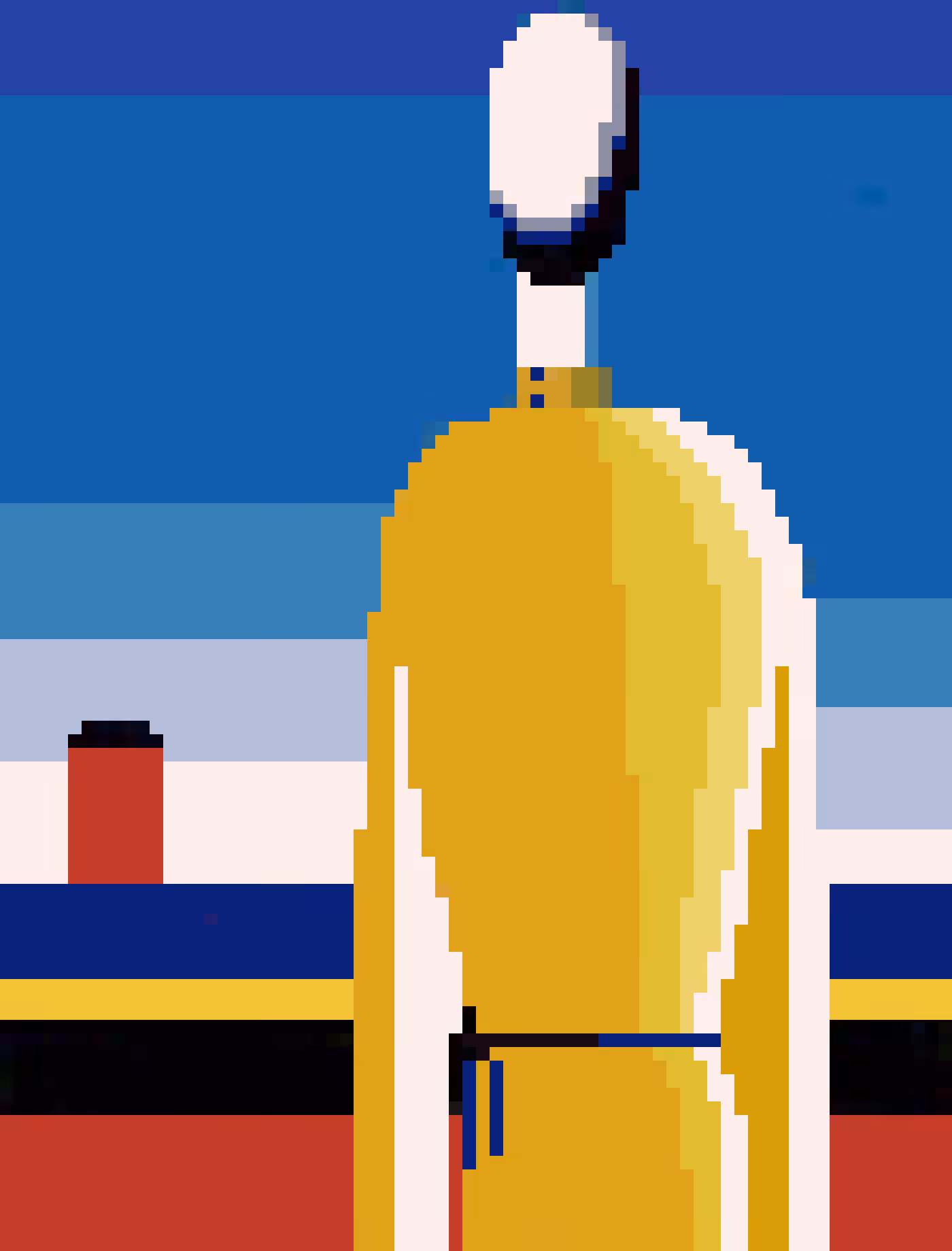 peasant in a yellow shirt