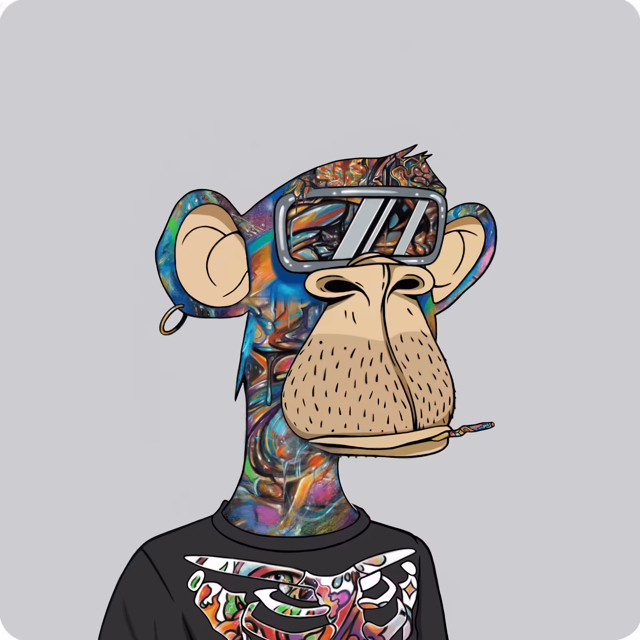Psychedelic Blue Ape #6533 Edition 1