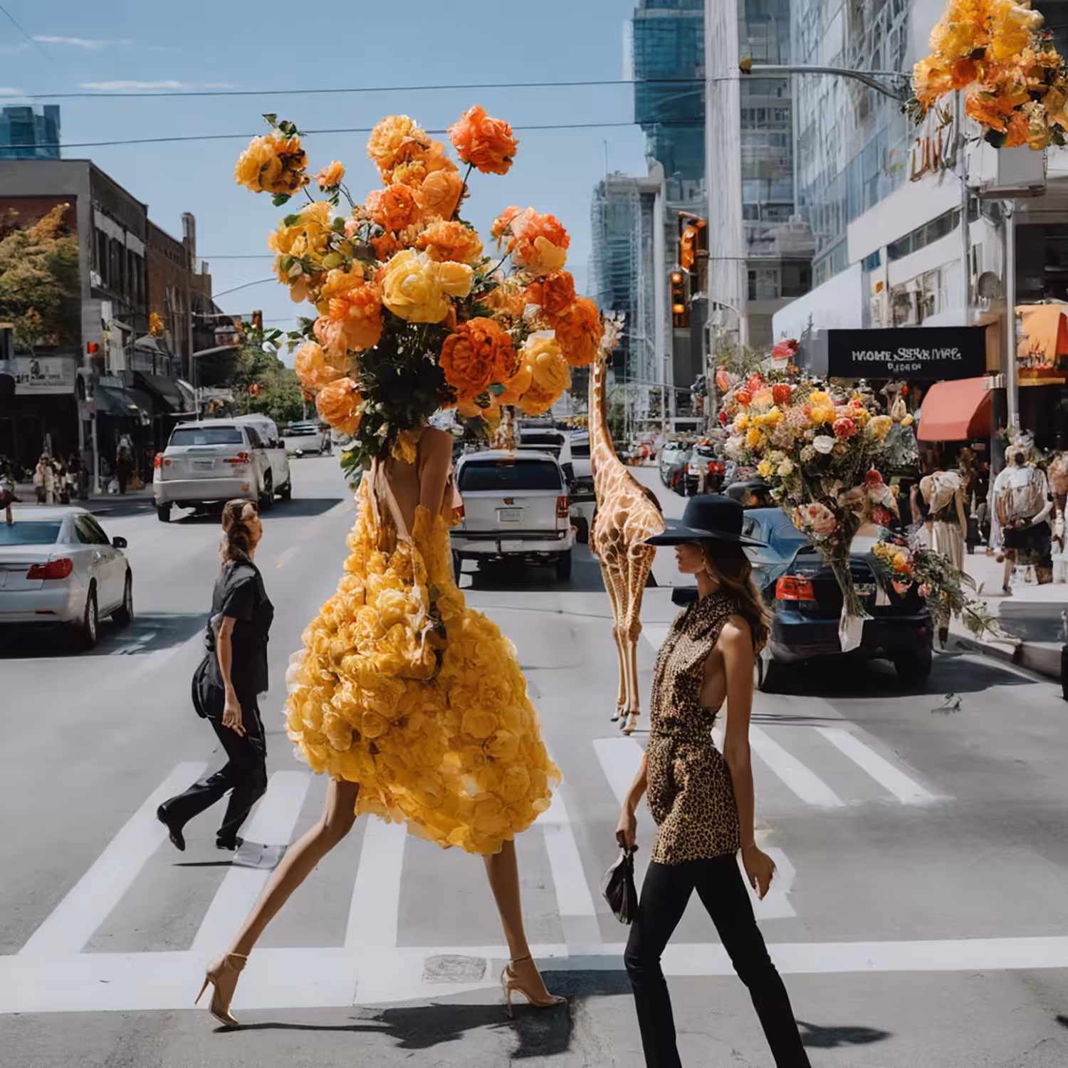 The Flowers, The Giraffe and The City