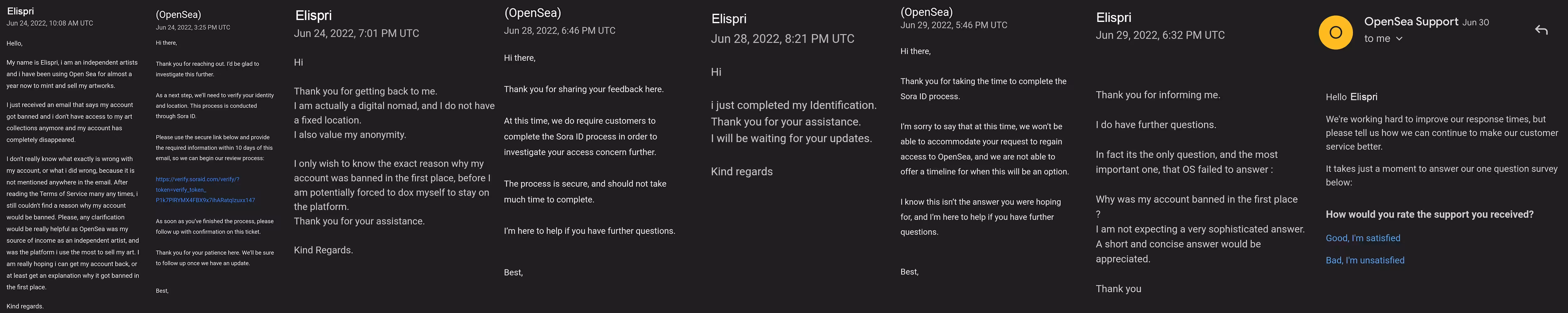 Max Shame V2: Open Sea ban Emails