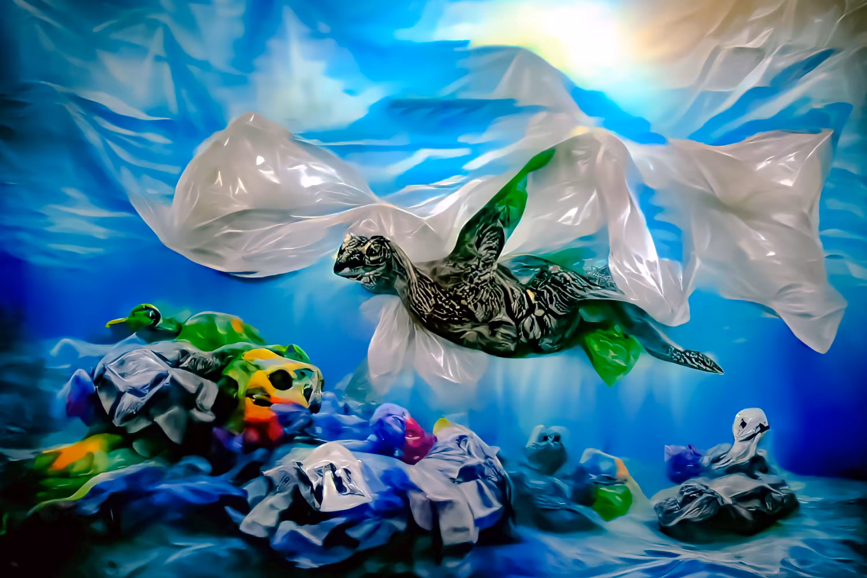 Ocean Trash Art: Sea Turtle