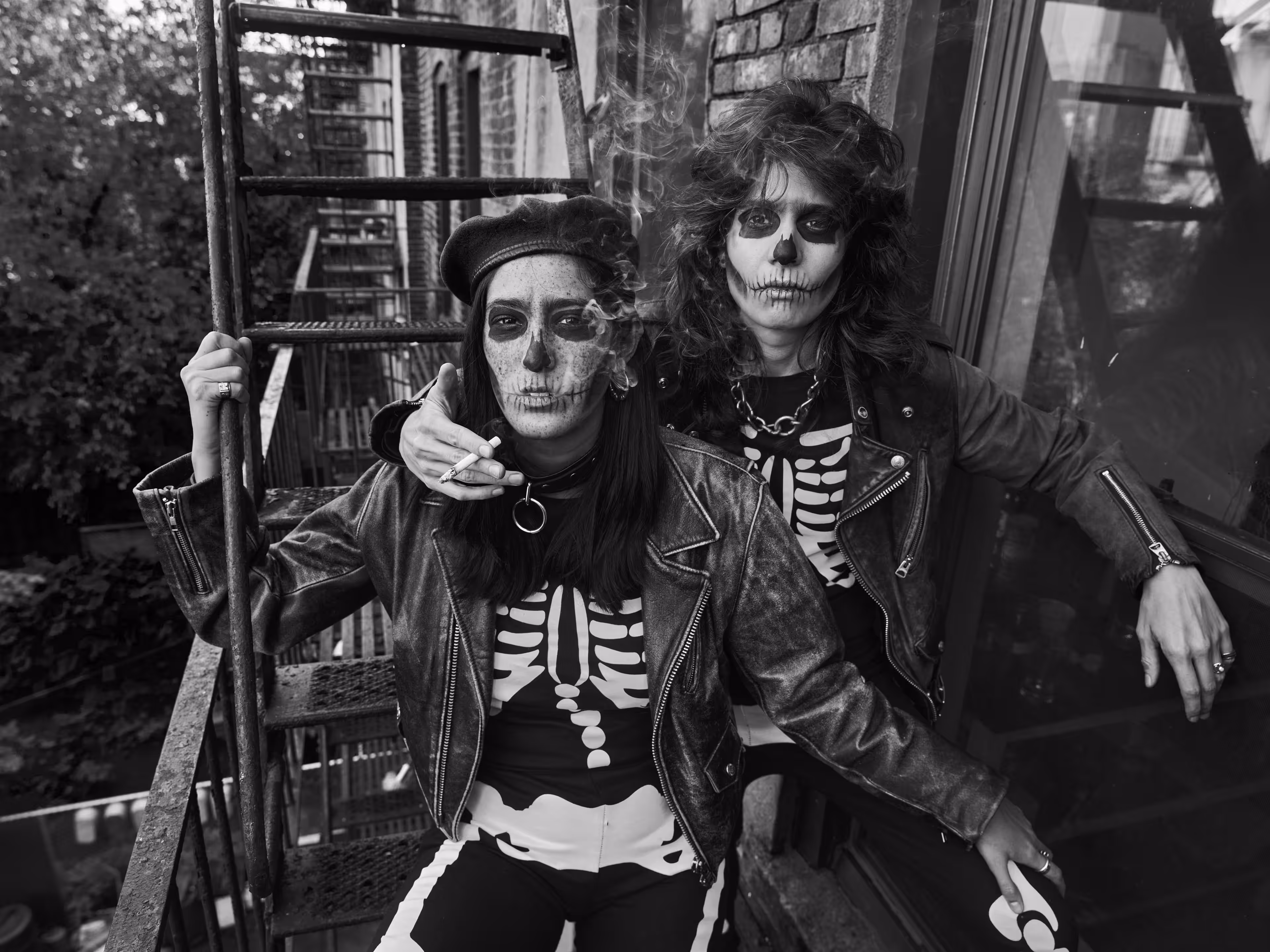Halloween in Brooklyn #13 - Patrice and Asia as “Skeleton Couple”