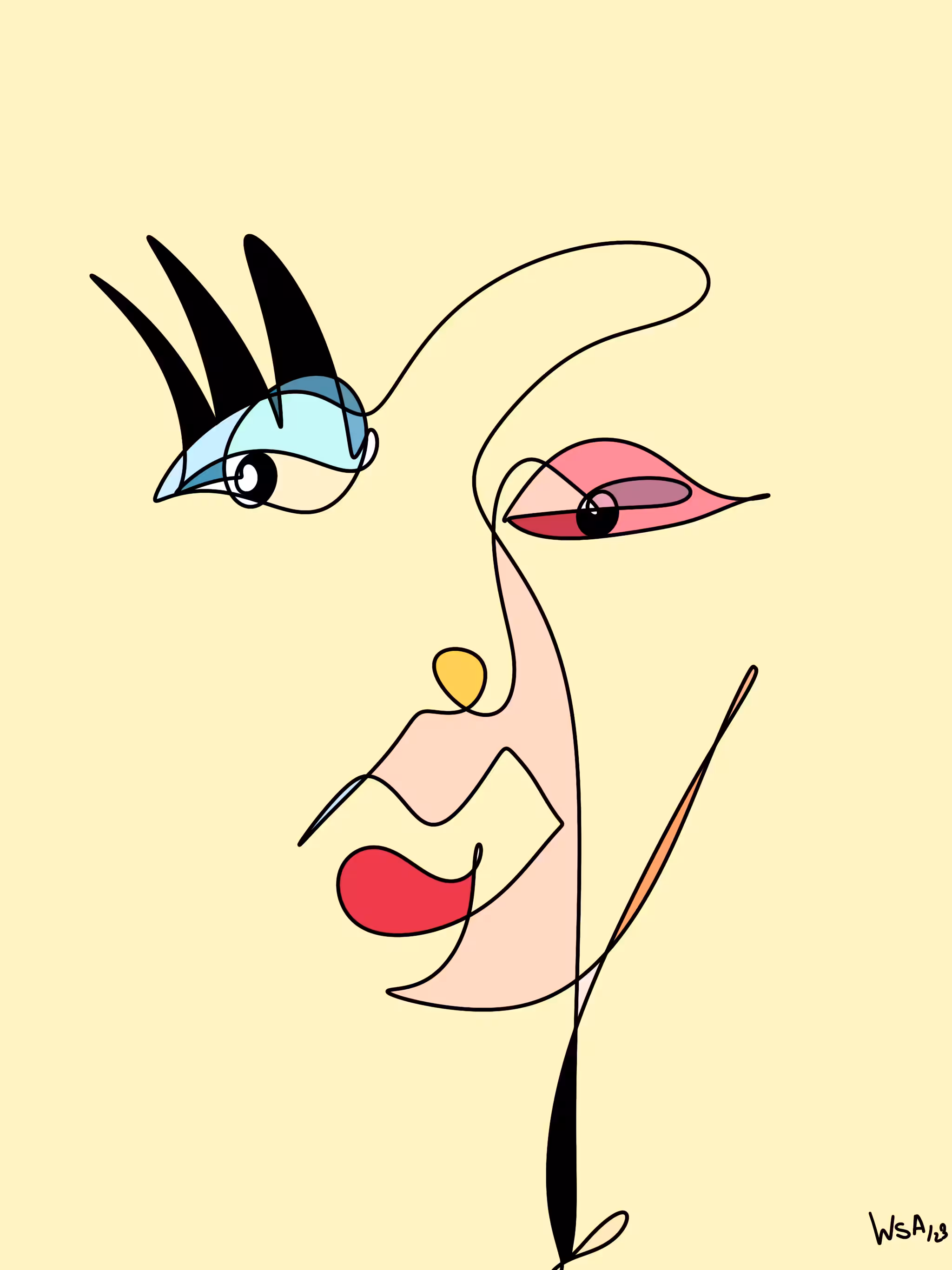 Minimalistic Face 005 - Face Of Arts