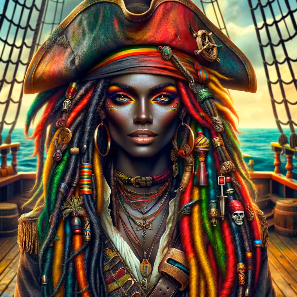 Psychedelic Art: Rasta Pirate