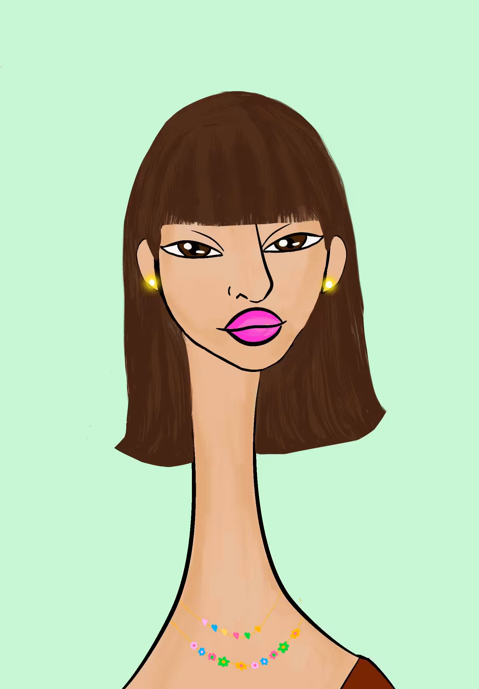 Long Neckie Ladies: Long Neckie Lady #2045