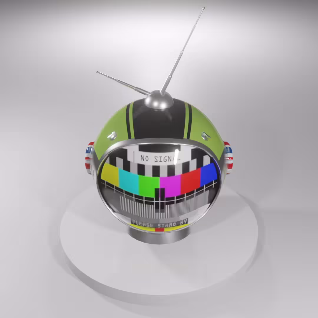 Astro Helmet 3D Animation TV