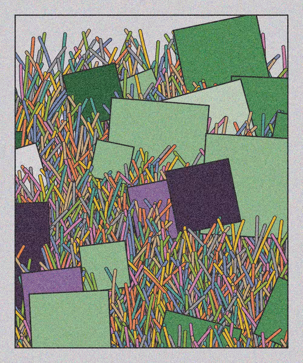 Paper salad with colored cardboard #16