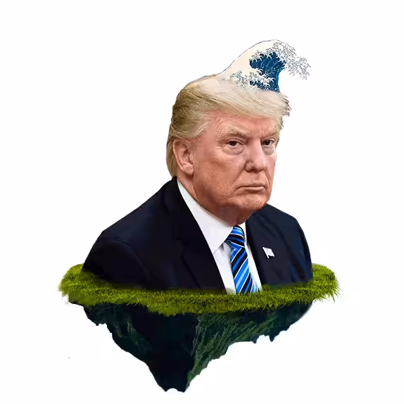 «The Great Wave off Kanagawa in Hard Hairdresser Tsunami» (1831~2020).