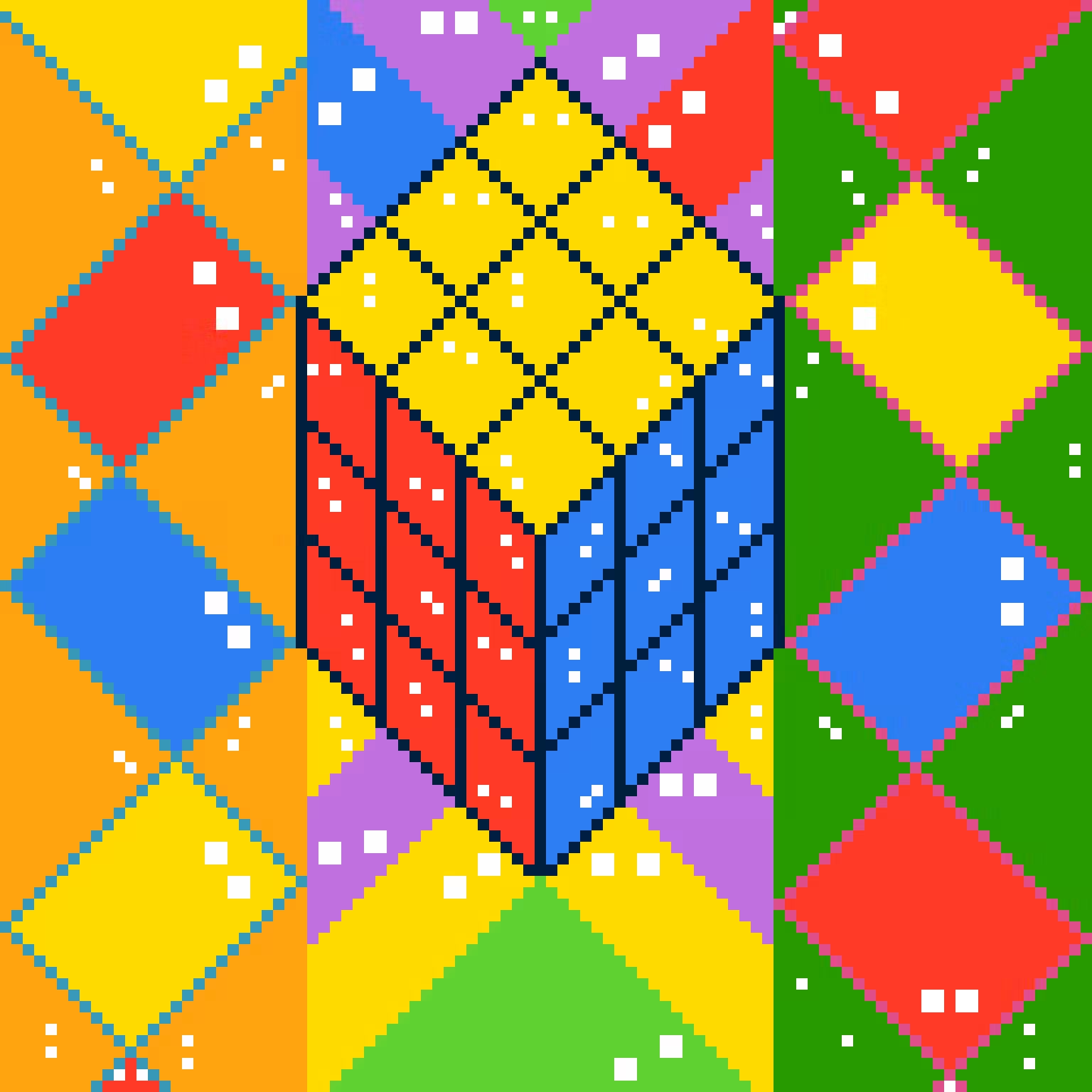 A gathering of square amoeber