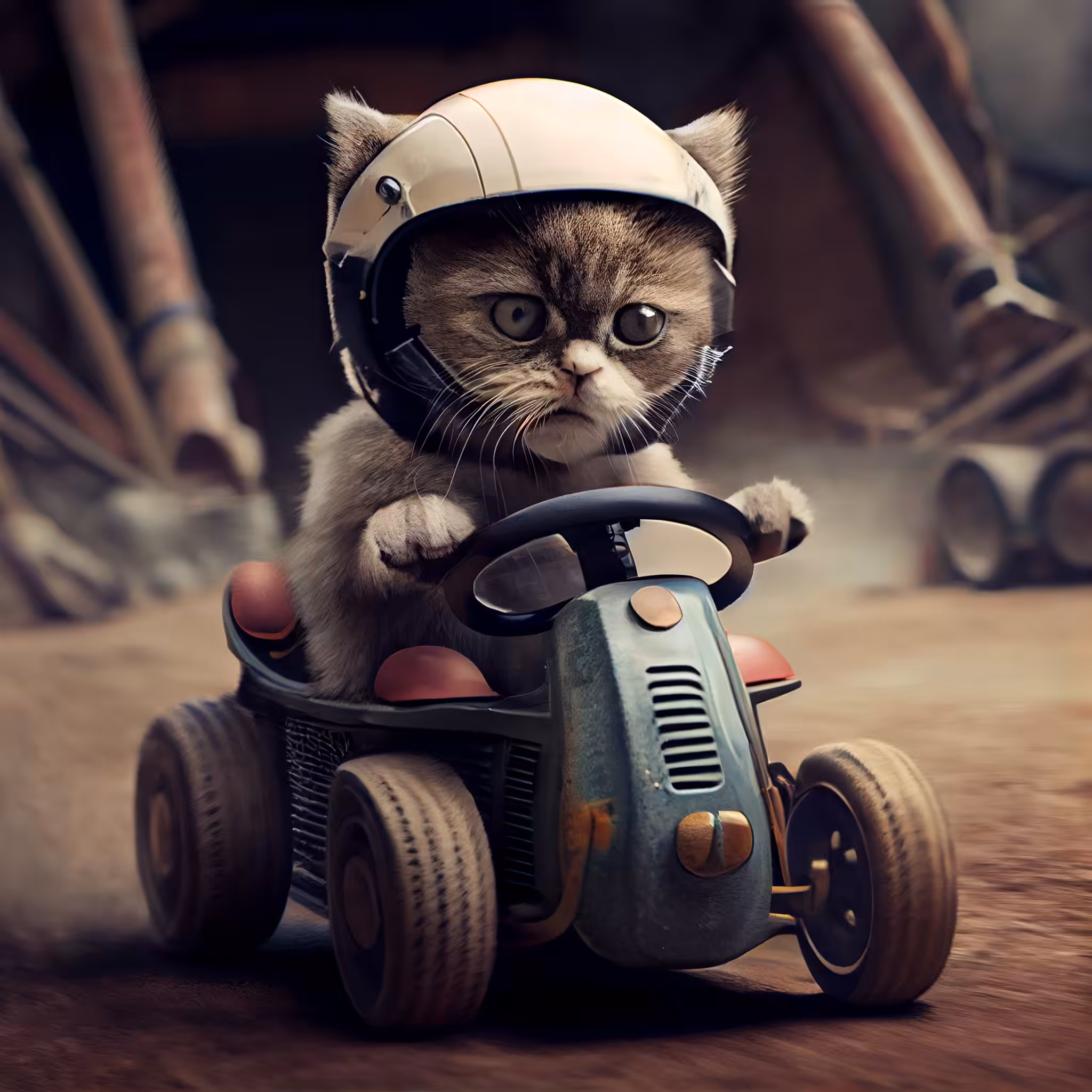 Psychedelic Art: Racing cat 2