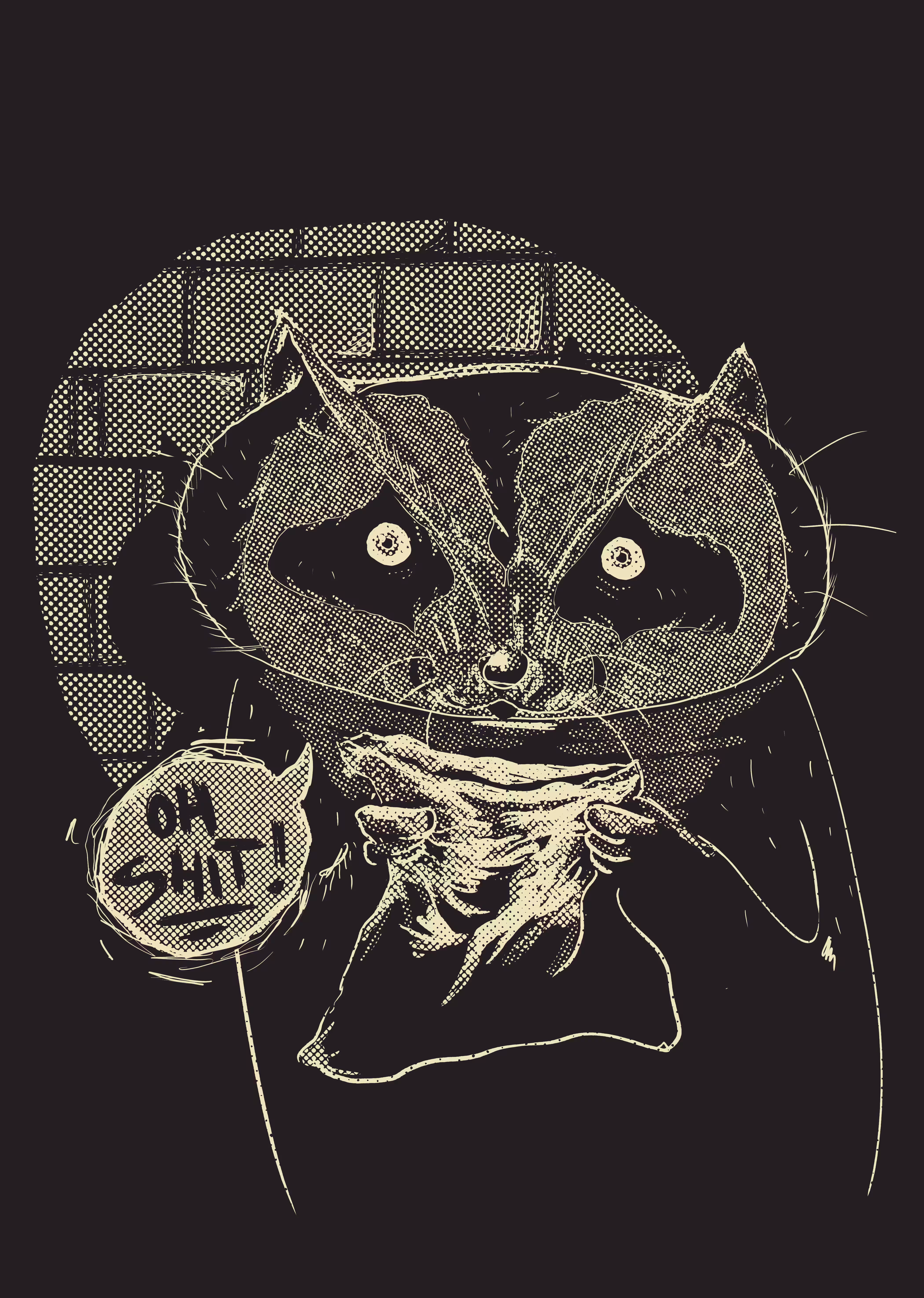 "Oh SShiitt" - Digital illustration by Tommaso Caracciolo