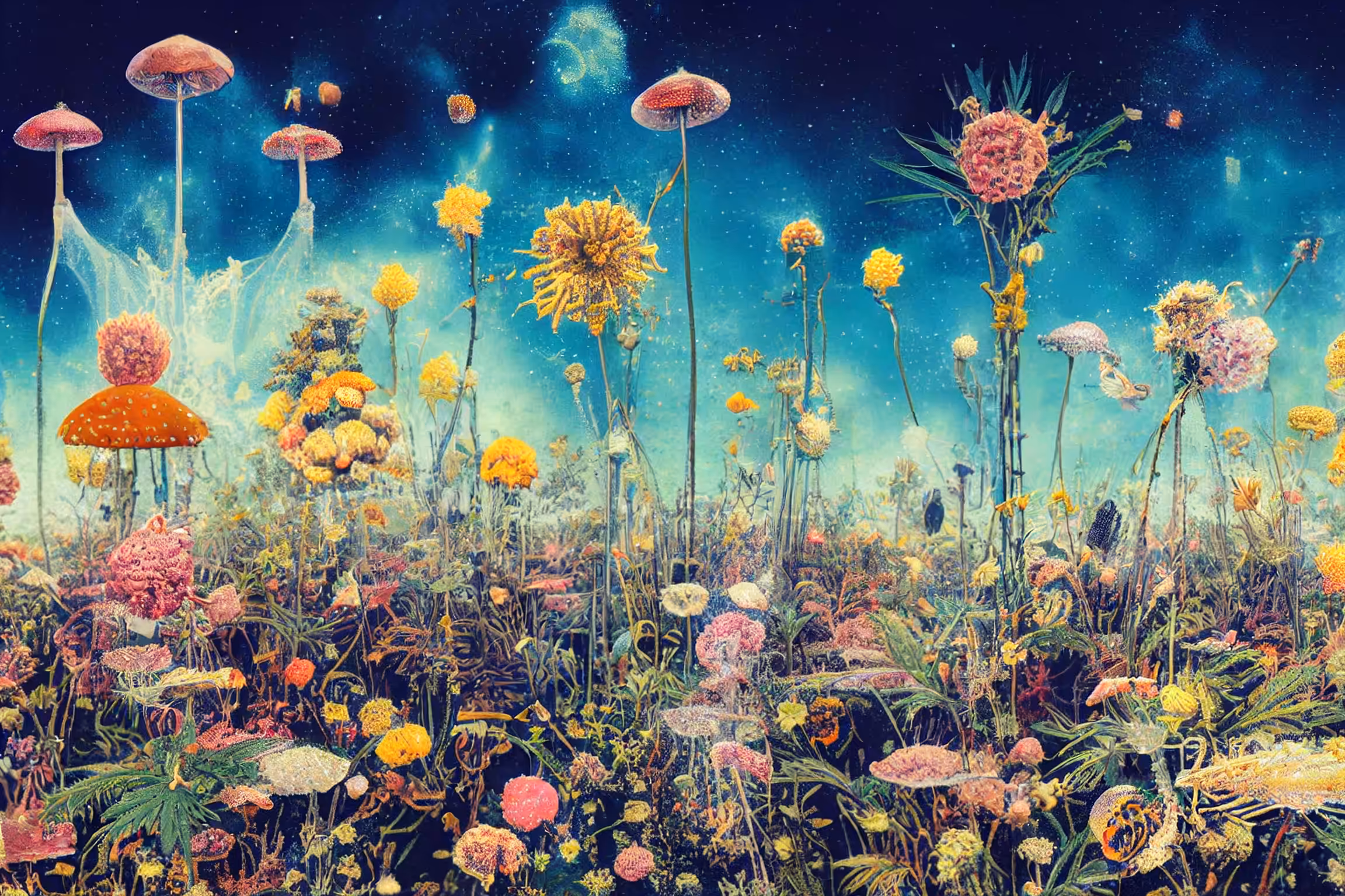 Mushrooms meadow