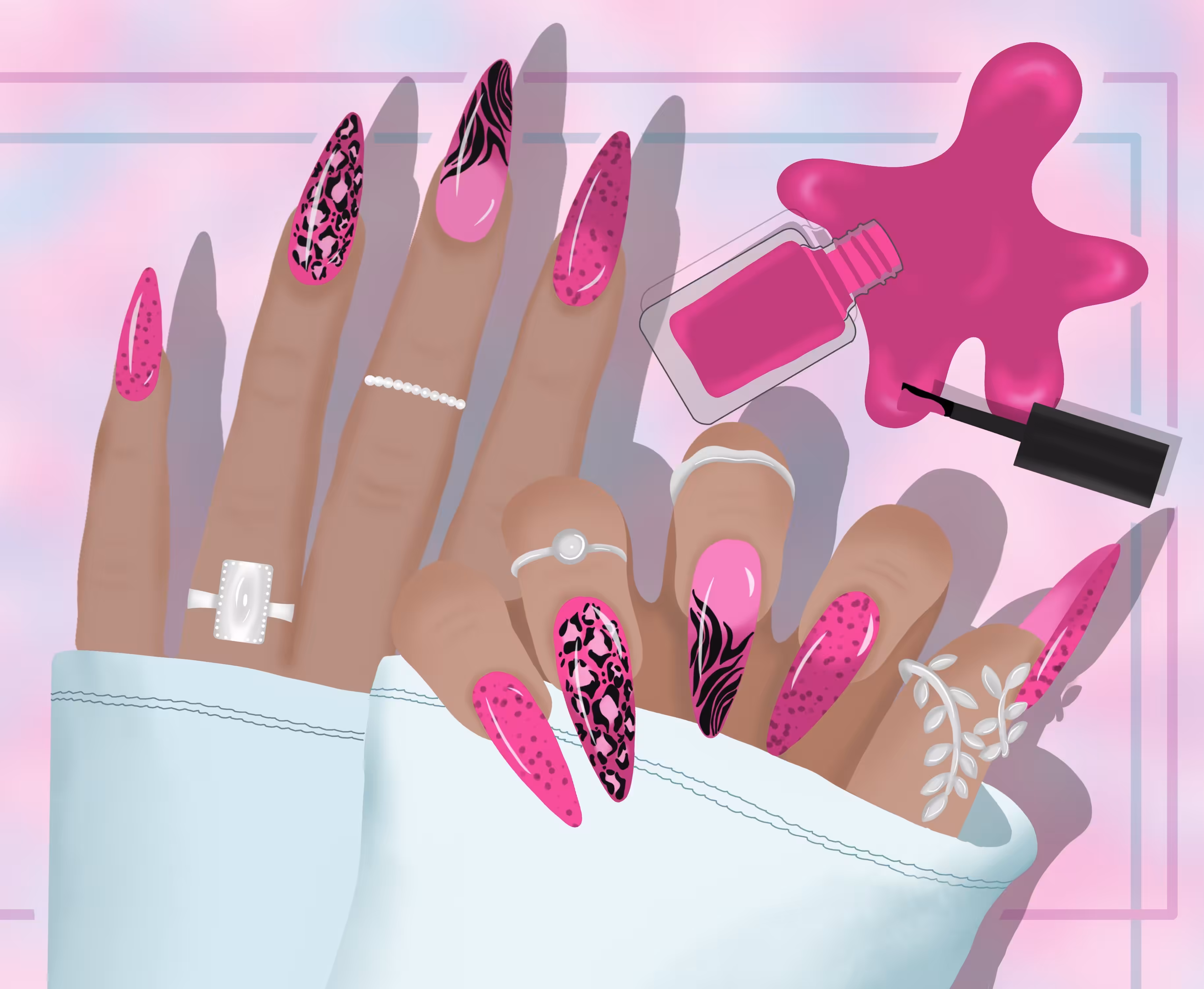 pink nails