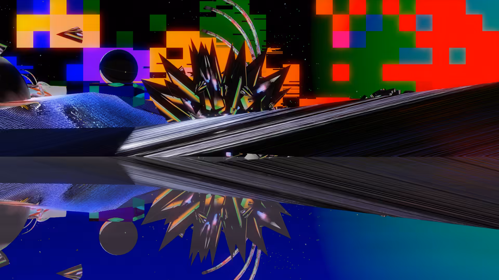 Accidental Pixels #33 "Blue Skies Turn Black (with bright spots)