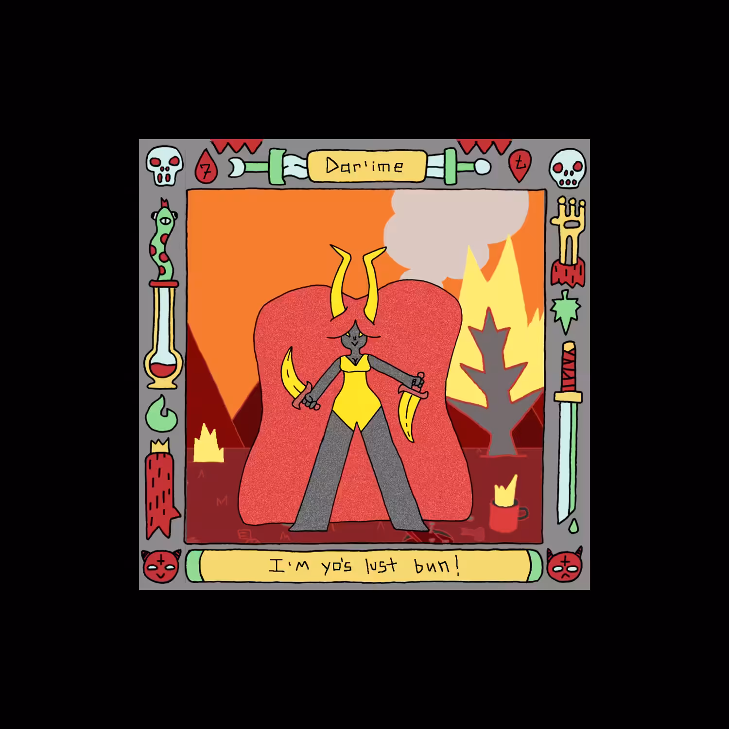 "Demonz" by Ramenyanen (me). Card 7. Dar'ime.