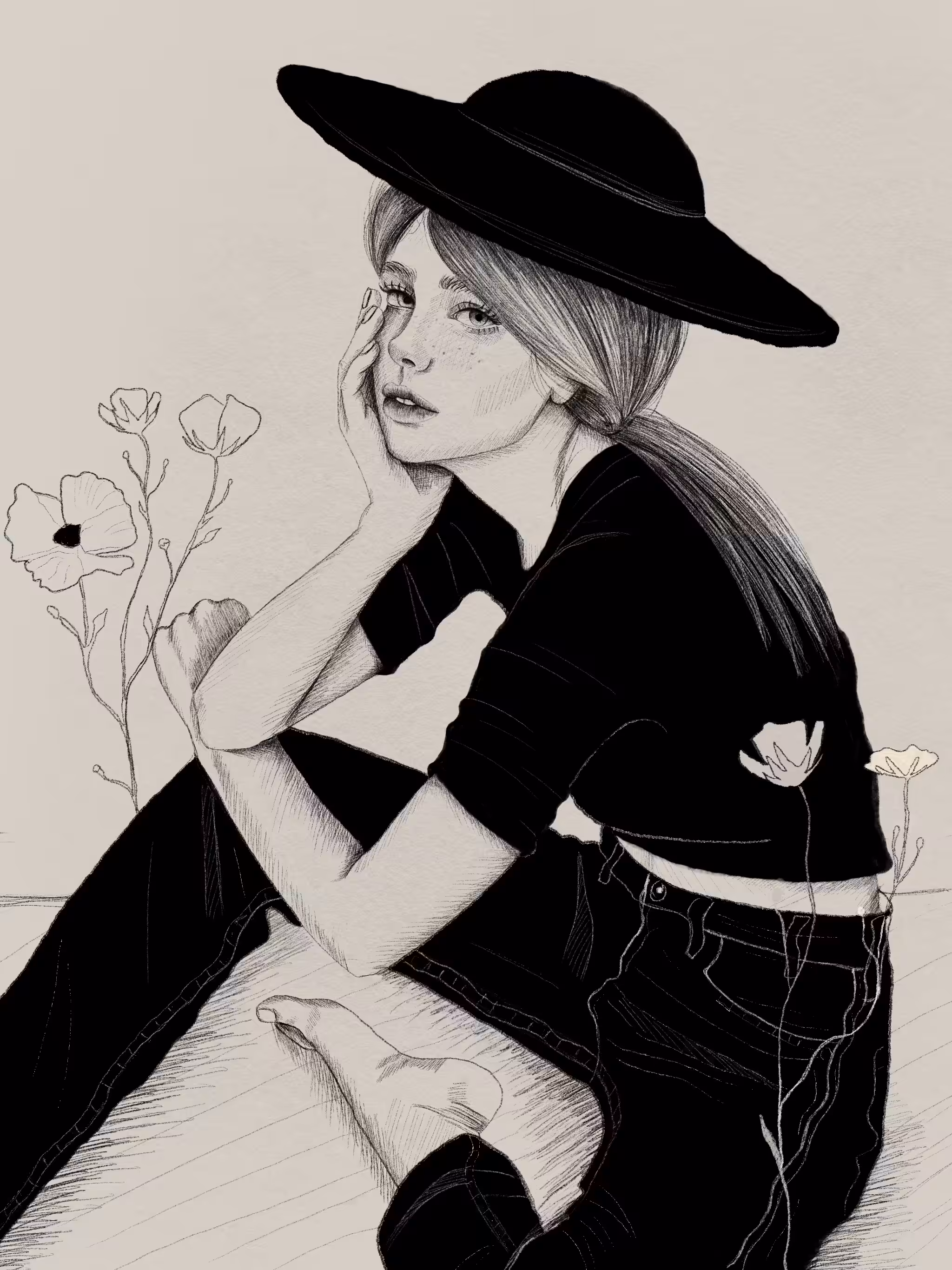 Velvet Pearls- B&W