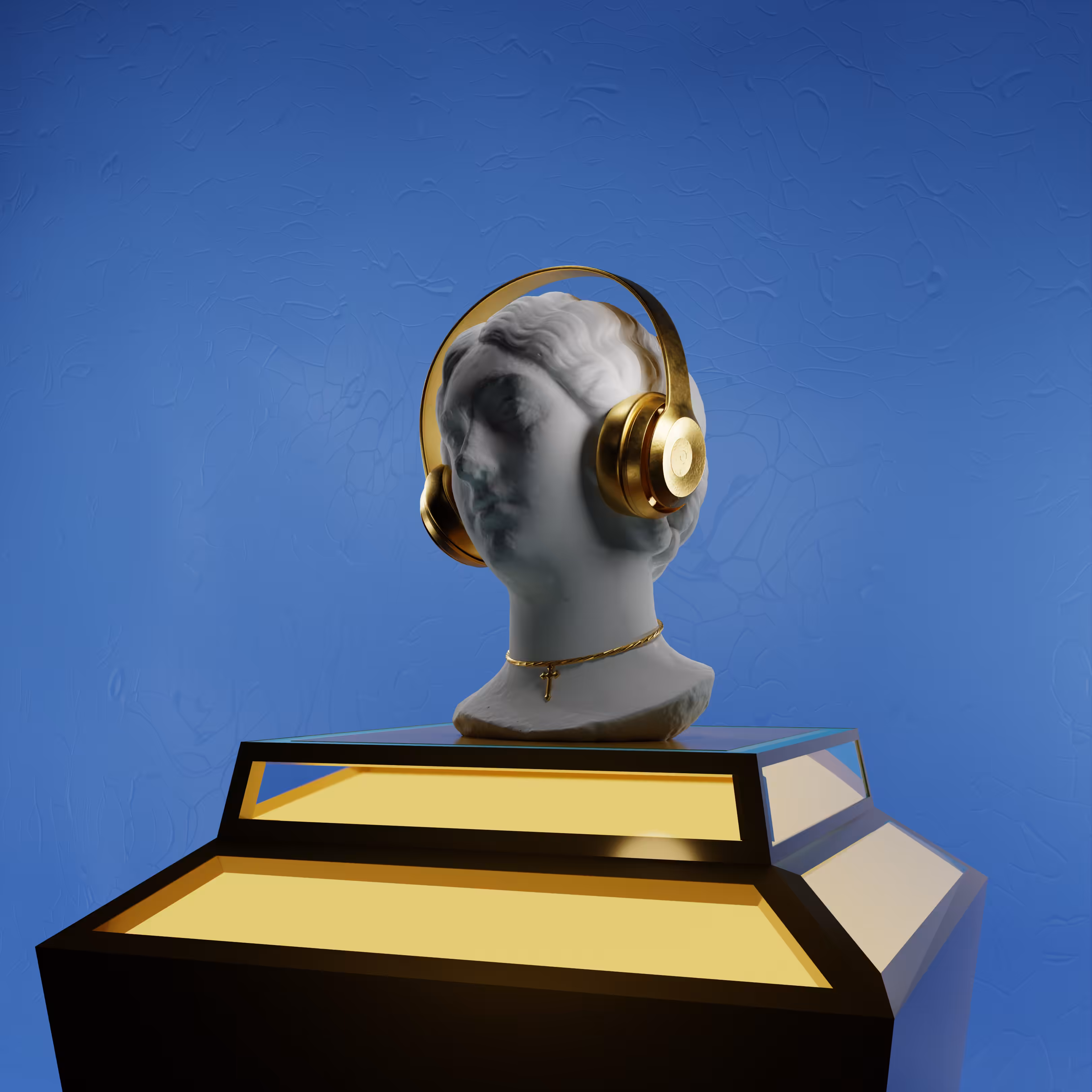 golden headphone