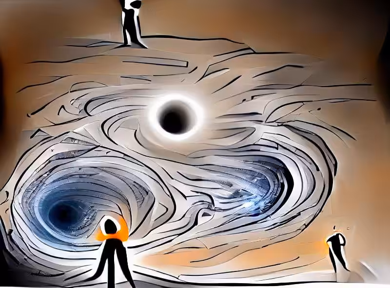 standing in front of a supermassive black hole