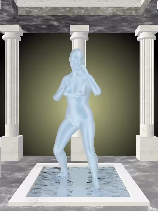 HeavenComputer: The Punching Ethereal Blue Woman #1542