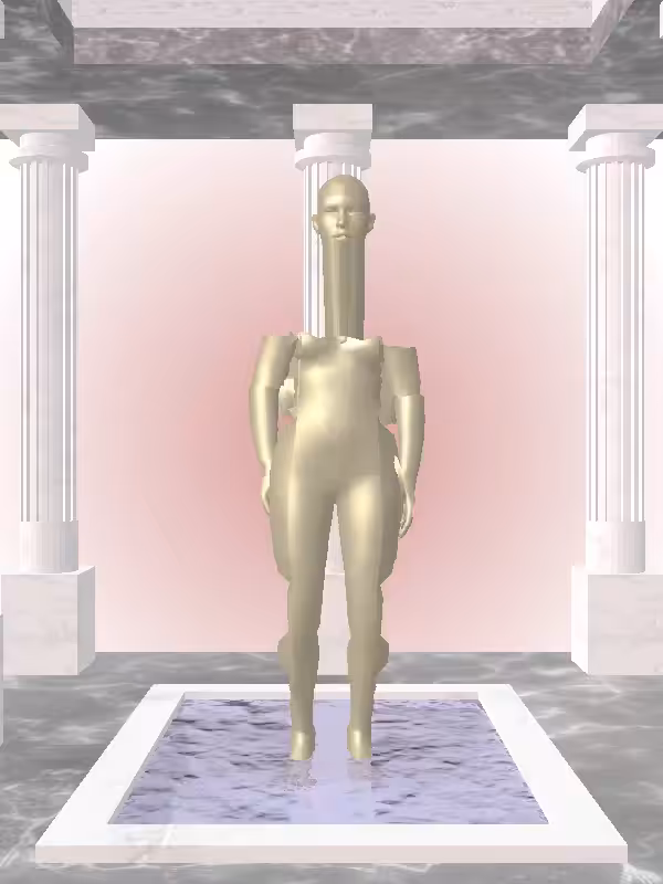 HeavenComputer: The Jumping Faded Gold Woman #6757