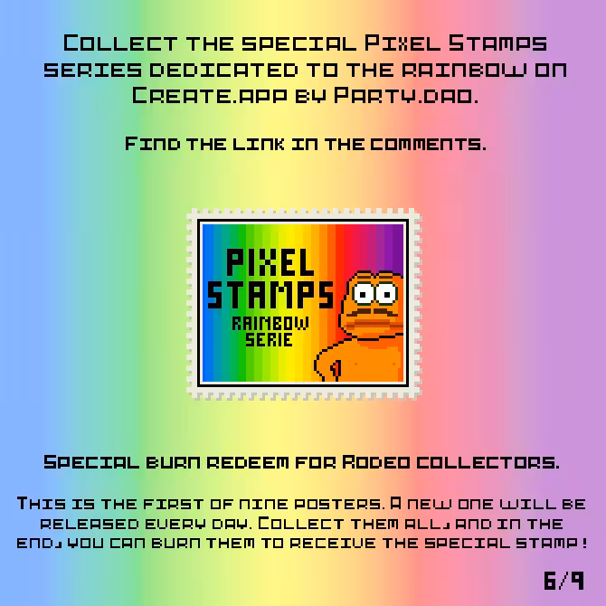 Pixel Stamps - Rainbow Serie ADV 6/9