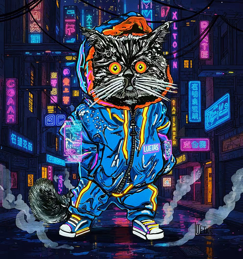 NEON RONIN CAT