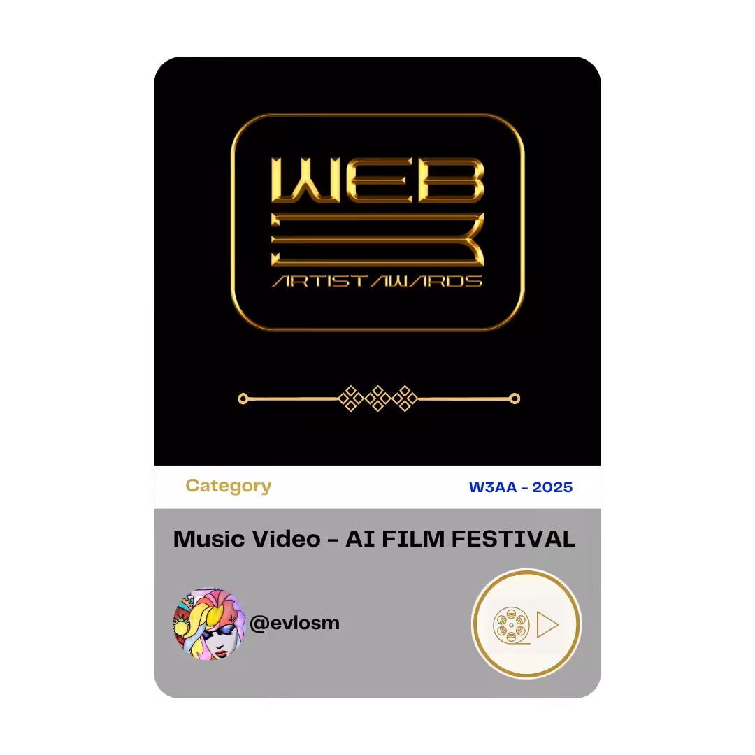 Award 10 - AI Film Festival - Music Video - @evlosm