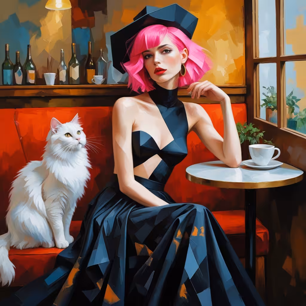 pink haired girl