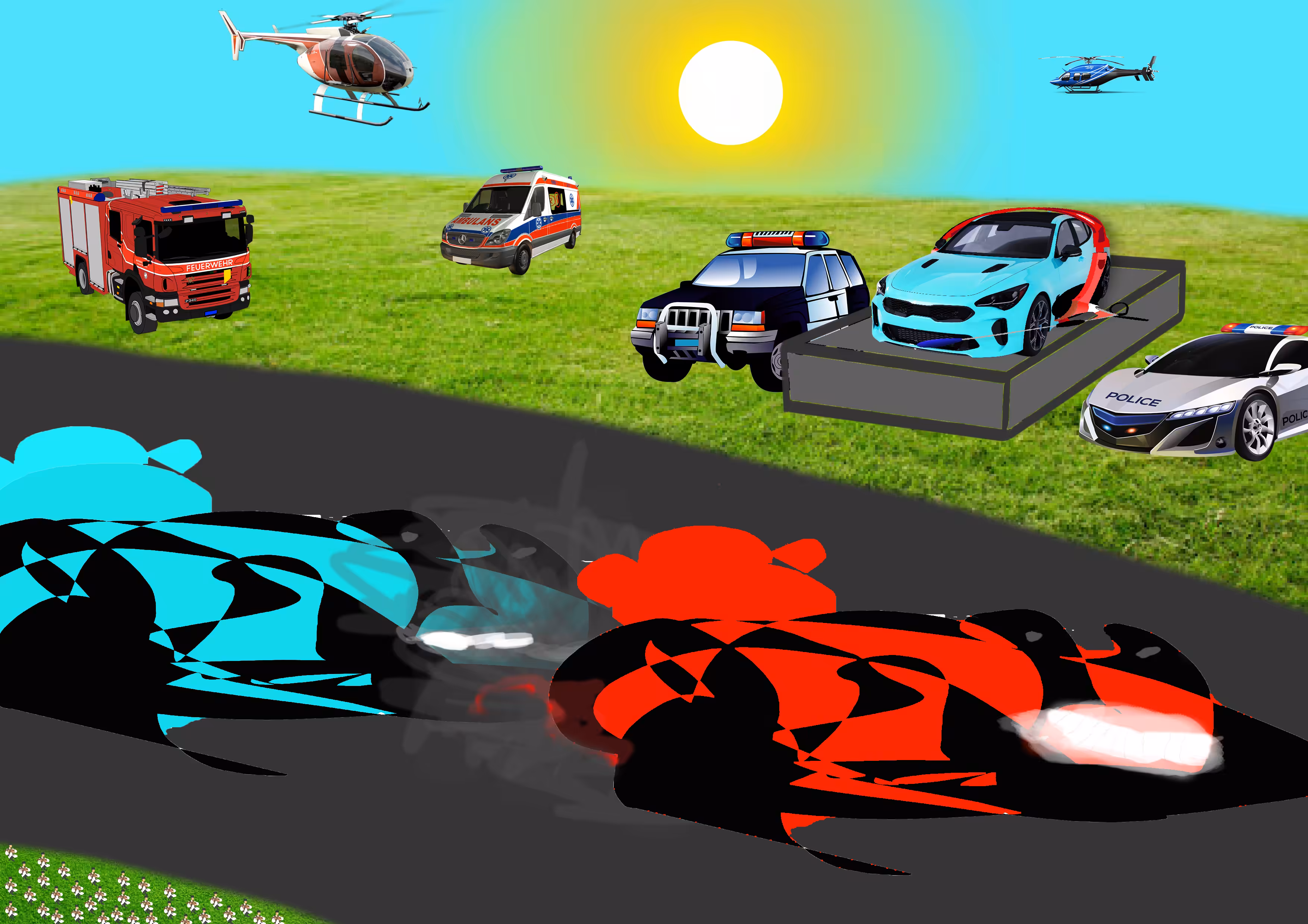 Stories About the Blue Car: Red vs Blue: Who Called 911?