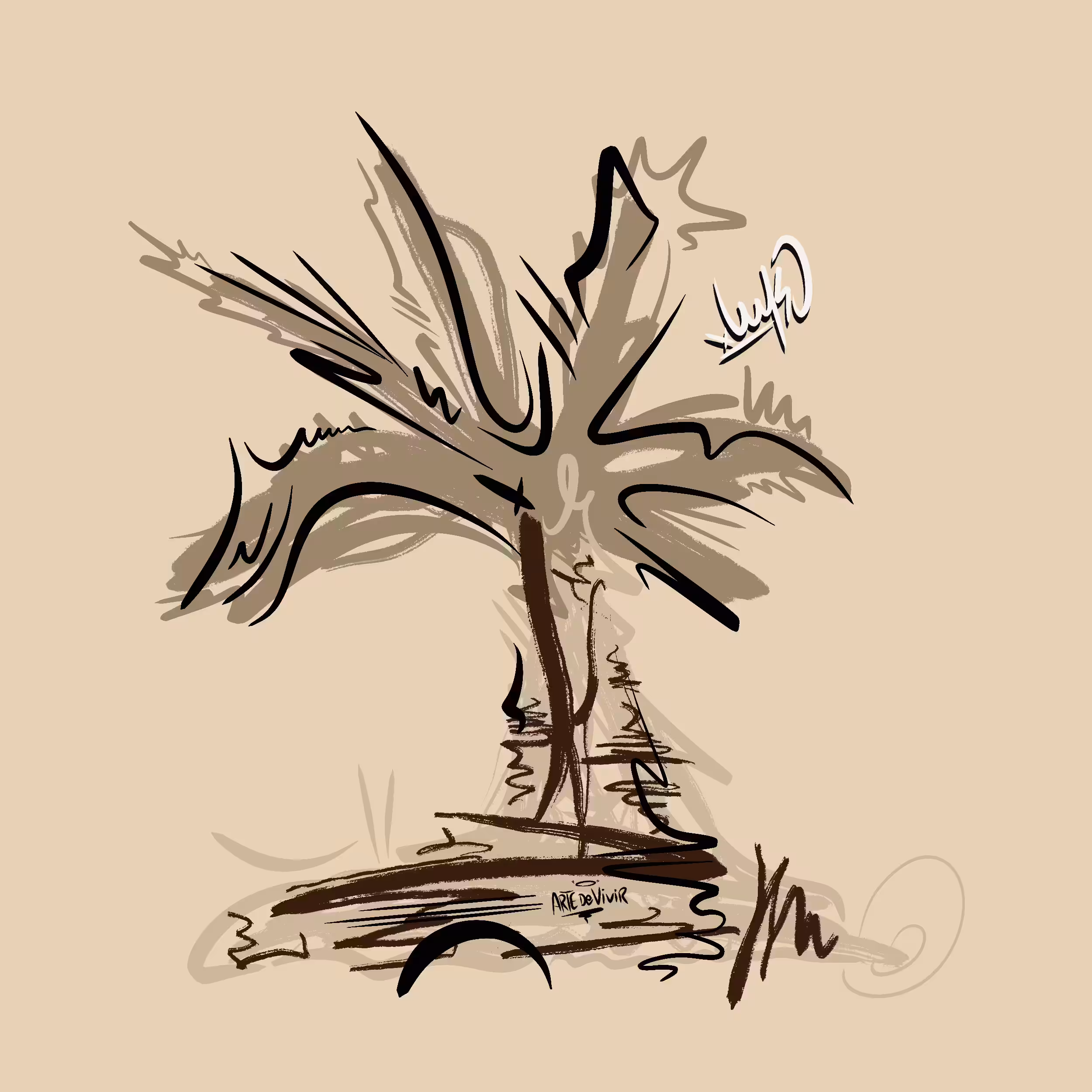 Vintage PalmFlowPalm 