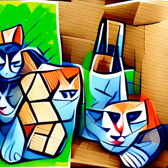 Cubist Cats 1